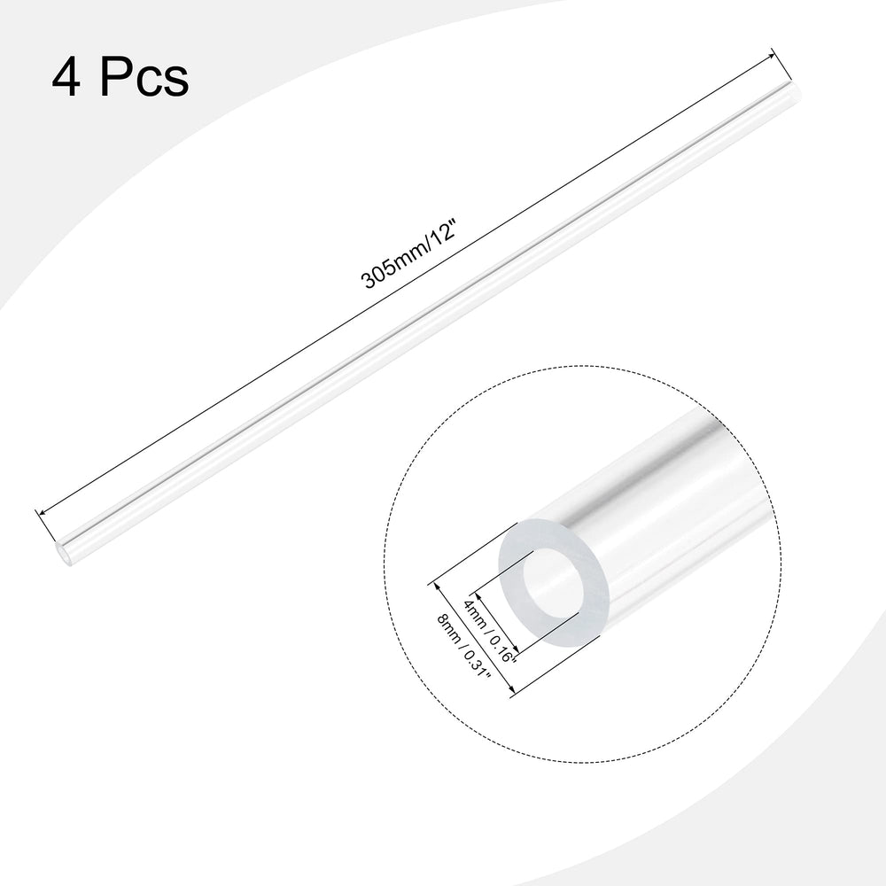 MECCANIXITY Acrylic Pipe Rigid Round Tube Clear 4mm(5/3