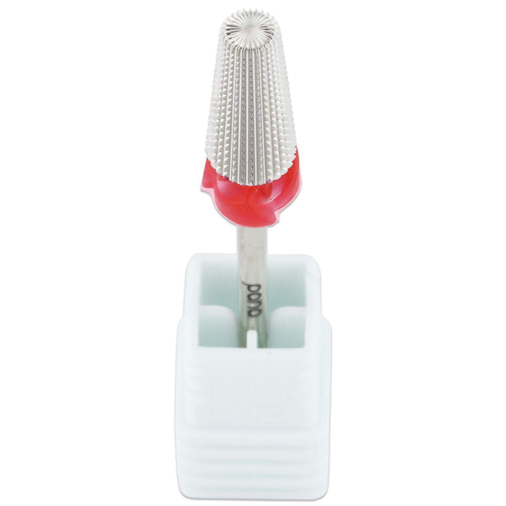 PANA Nail Carbide 5 in 1 Bit - Two Way Rotate use for Both Left and Right Handed - Fast Remove Acrylic or Hard Gel - 3/32 Shank - Manicure, Nail Art, Drill Machine (Fine - F, Silver)