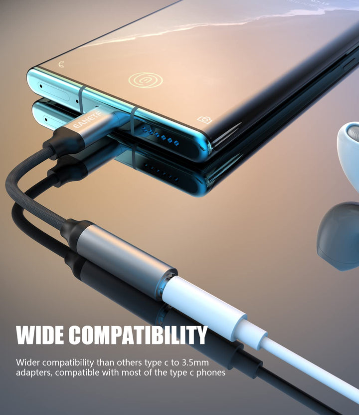 Eanetf USB C to 3.5mm Audio Adapter Type C Female Headp