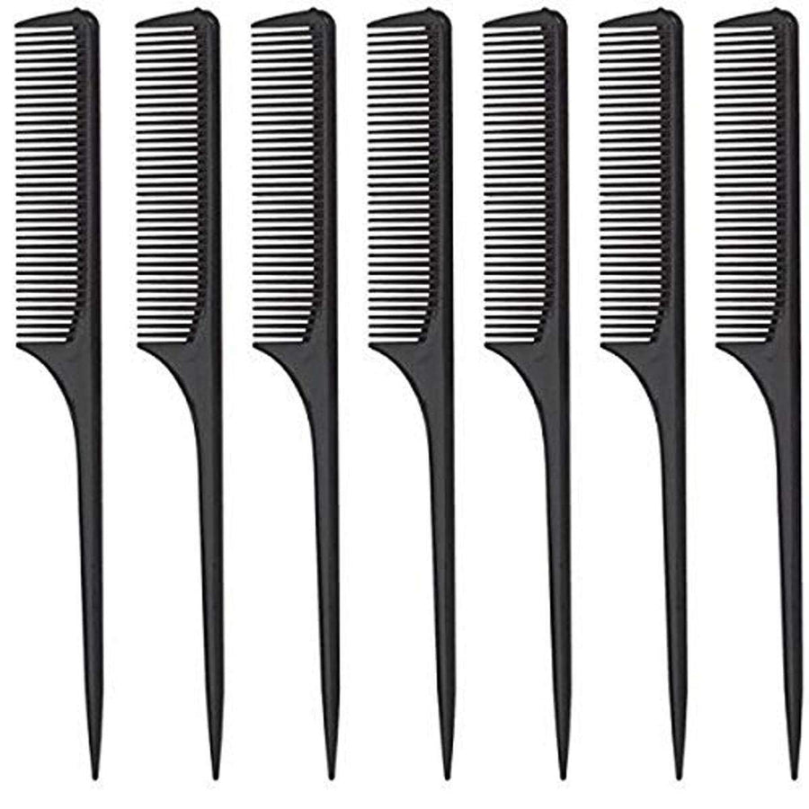 Rat Tail Comb, Black, 9 Inch, 12 Count