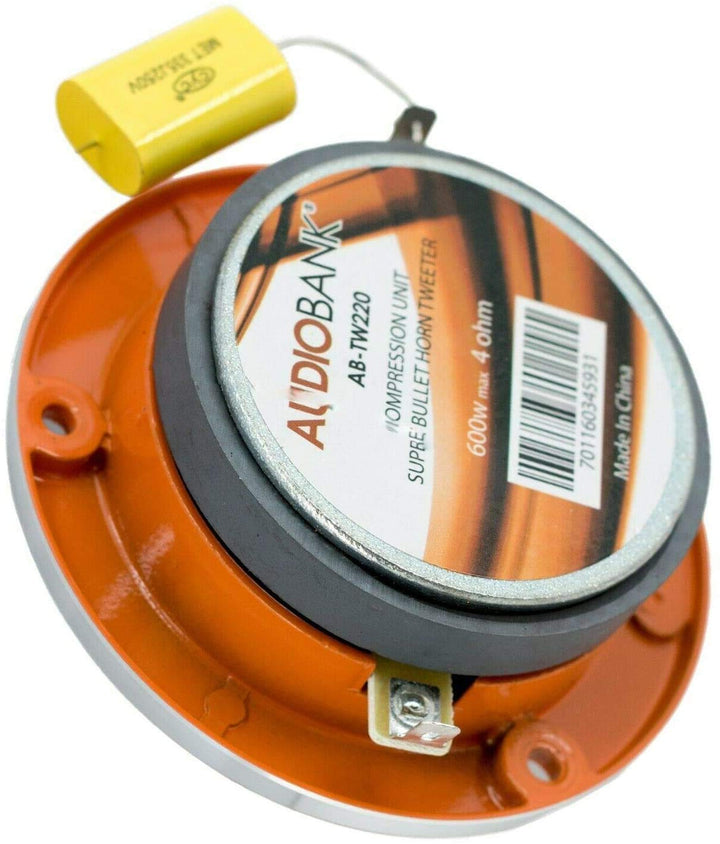 AB-TW220 3.75 inch 600 Watt Car Audio Heavy Duty Compression Super Horn Tweeter/Die cast Aluminum Frame/Frequency Response: 2000 Hz - 20000 Hz