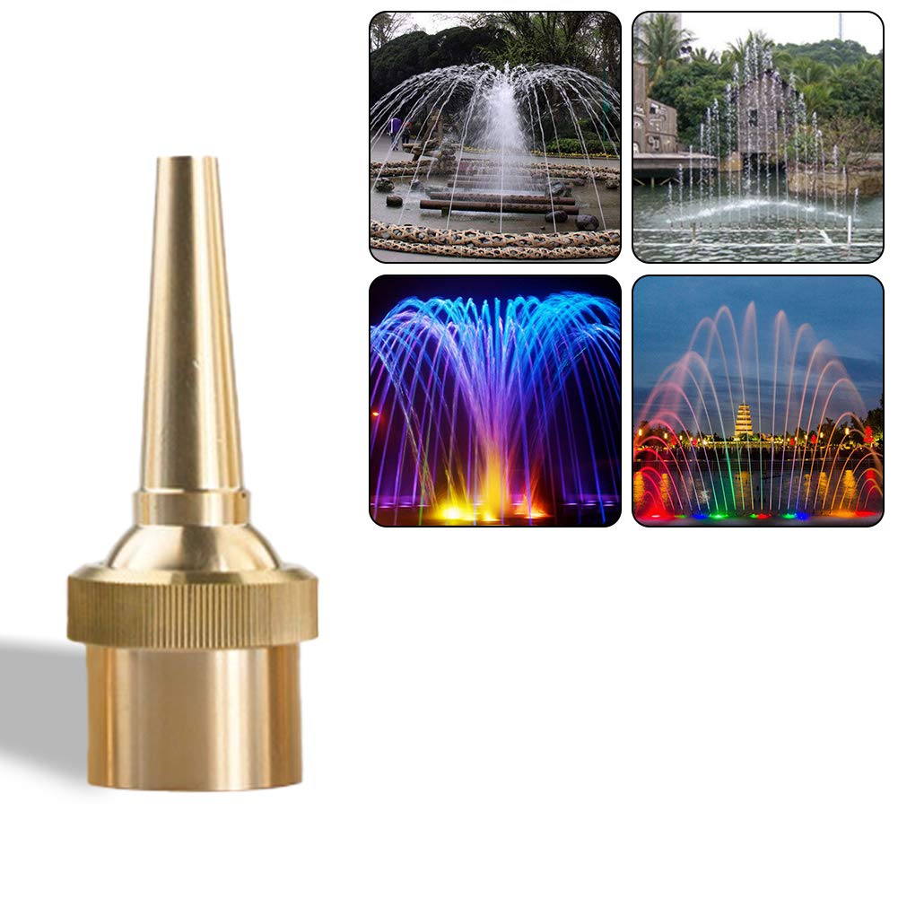 6Pcs 1/2 DN15 Fountain Nozzle Brass Adjustable Direction Jet Water Spray Sprinkler Head for Garden Pond Amusement Park Museum Landscaping Use