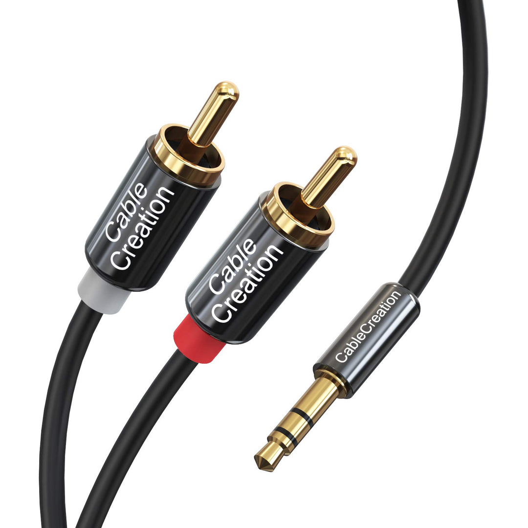 CableCreation 3.5mm to RCA Cable, 3.5mm Male to 2RCA Ma