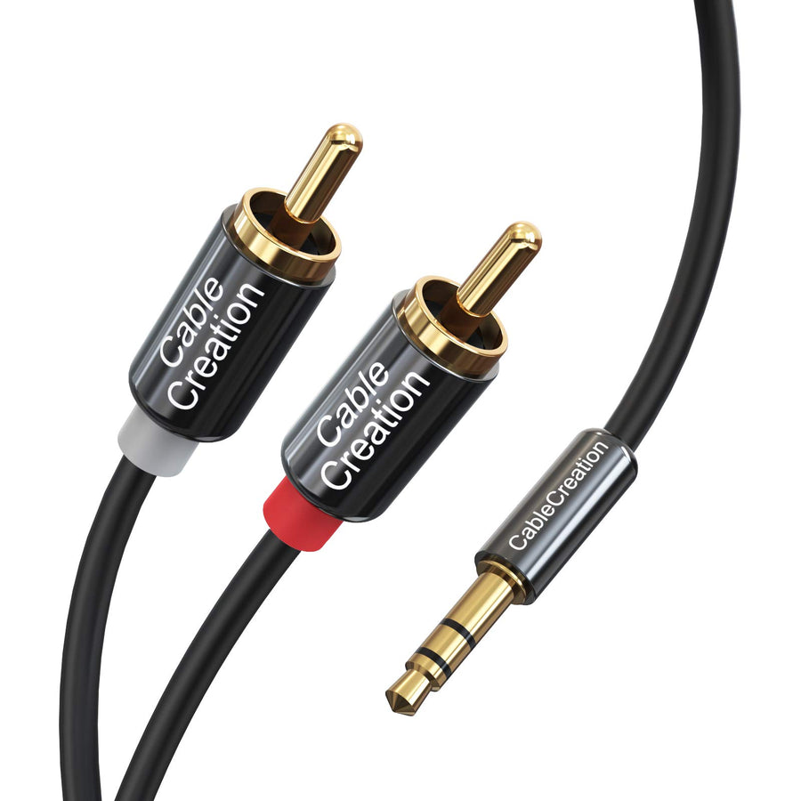 CableCreation 3.5mm to RCA Cable, 3.5mm Male to 2RCA Ma