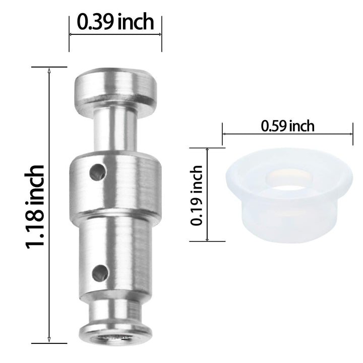 Replacement Float Valve Compatible with Instant Pot Duo 3, 5, 6 Qt, Duo Plus 3, 6 Qt, Ultra 3, 6, 8 Qt, Lux 3 Qt - 4 Float Valves with 12 Silicone Caps