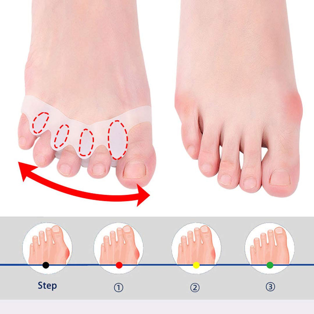 Gel Toe Separators, Silicone Toe Spacers for Foot Pain 