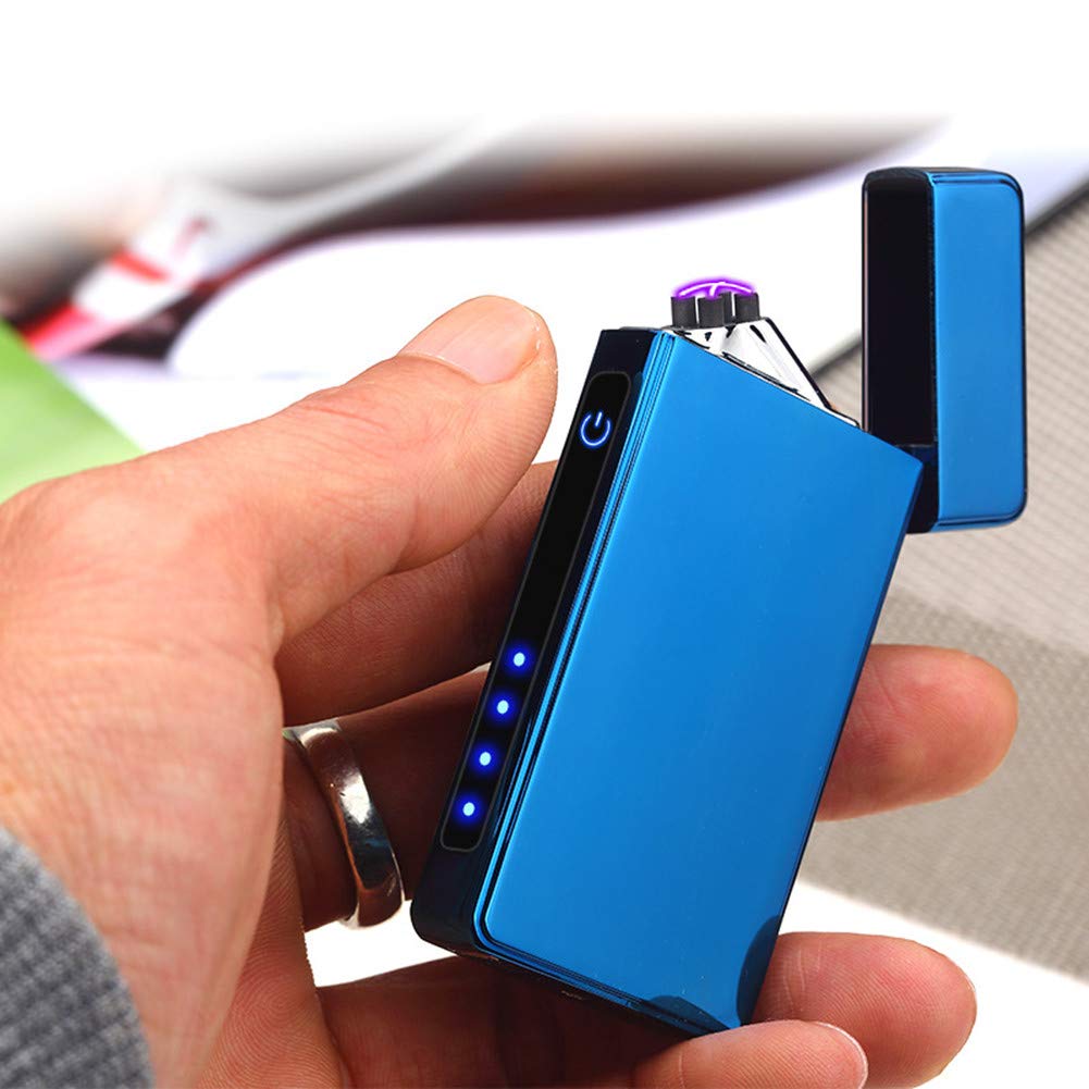 Leejie Windproof Lighter Dual Arc Plasma Lighter USB Re