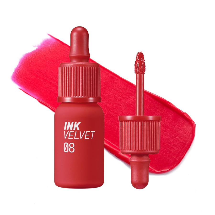 Peripera Ink The Velvet Lip Tint High Pigment Color, Velvet Finish, 0.14 Fl Oz - Sellout Red #08