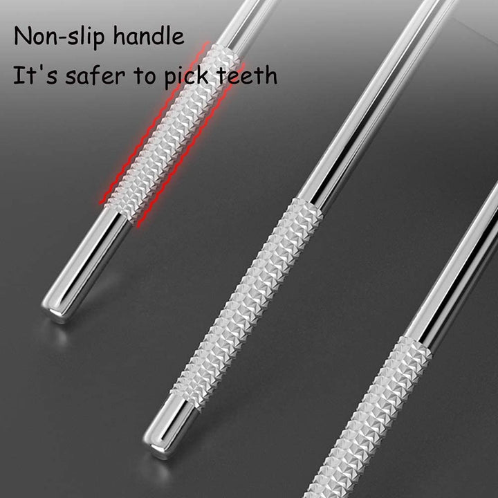 5 Pieces 2 Set Portable Metal Toothpicks,Titanium toothpick Stainless Steel Toothpick Reusable Toothpicks Holder for Outdoor Camping Picnic Travel