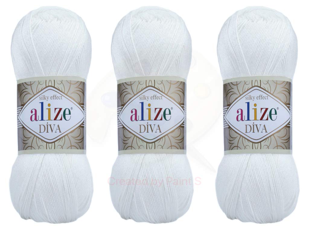 Alize Diva Yarn Hand Knitting Yarn 100% Microfiber Acry