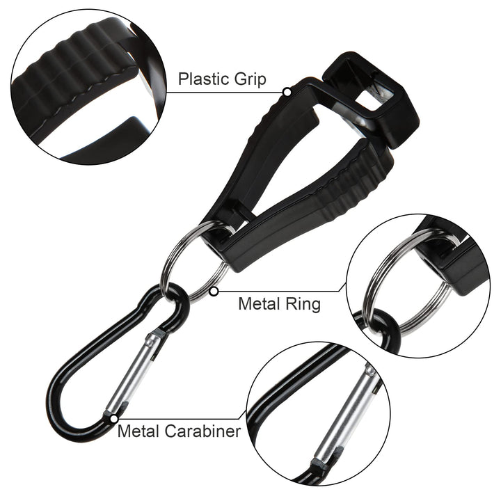 20PCS Glove Clips for Work, Glove Holder Clip Work Safety Clip for Construction Guard Labor, Glove Grabber Glove Keeper Belt Glasses Helmets Hanger Clamp Catcher (10PCS Black, 10PCS Orange)