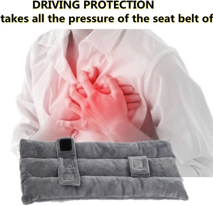 Seat Belt Pillow for Mastectomy Post-Surgery, Heart Surgery Recovery Support Cushion for Chest Chemo Port Pacemaker Bypass Hysterectomy Recovery Pillow (Gray)