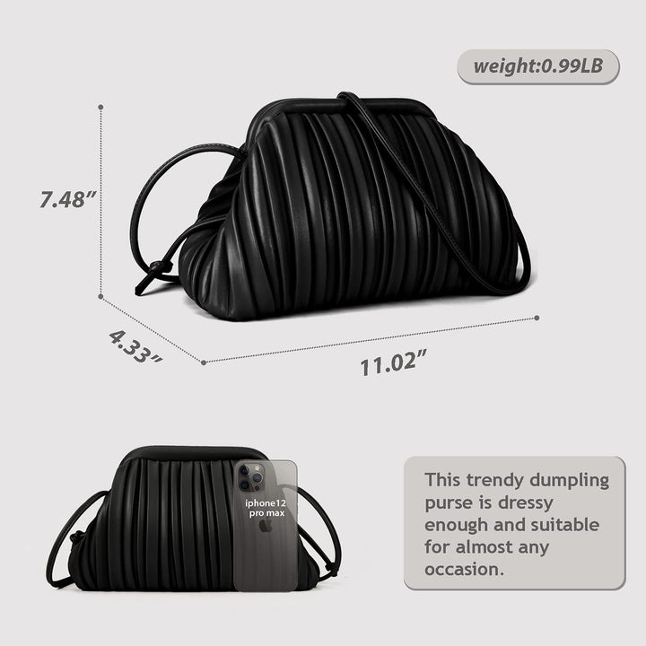 GLITZALL Clutch Purse and Cloud Dumpling Bag,Small Cros