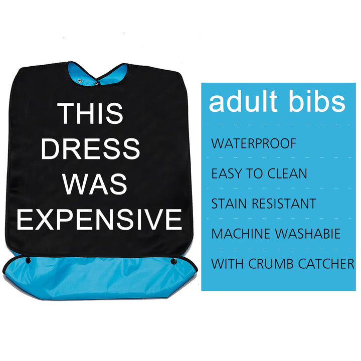 Funny Large Adult Bibs, Waterproof Clothing Protector f
