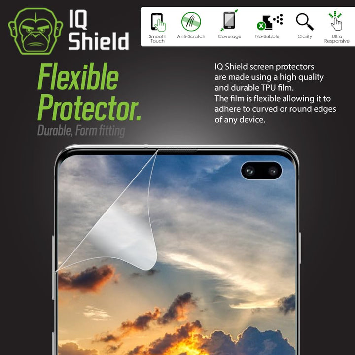 Screen Protector Compatible with Galaxy S10 Plus (S10+ 6.4 inch)(2-Pack)(Case Friendly) Anti-Bubble Clear TPU Film (NOT Compatible with Verizon S10 5G 6.7)(Works with Fingerprint ID)