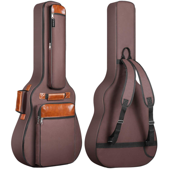 Guitar Bag 40 41 42 In 6 Pockets Guitar Case Water Resistent Oxford Cloth 0.5 In Extra Thick Sponge Padded for Acoustic Classical Guitar with Anti-theft Pocket CY0150