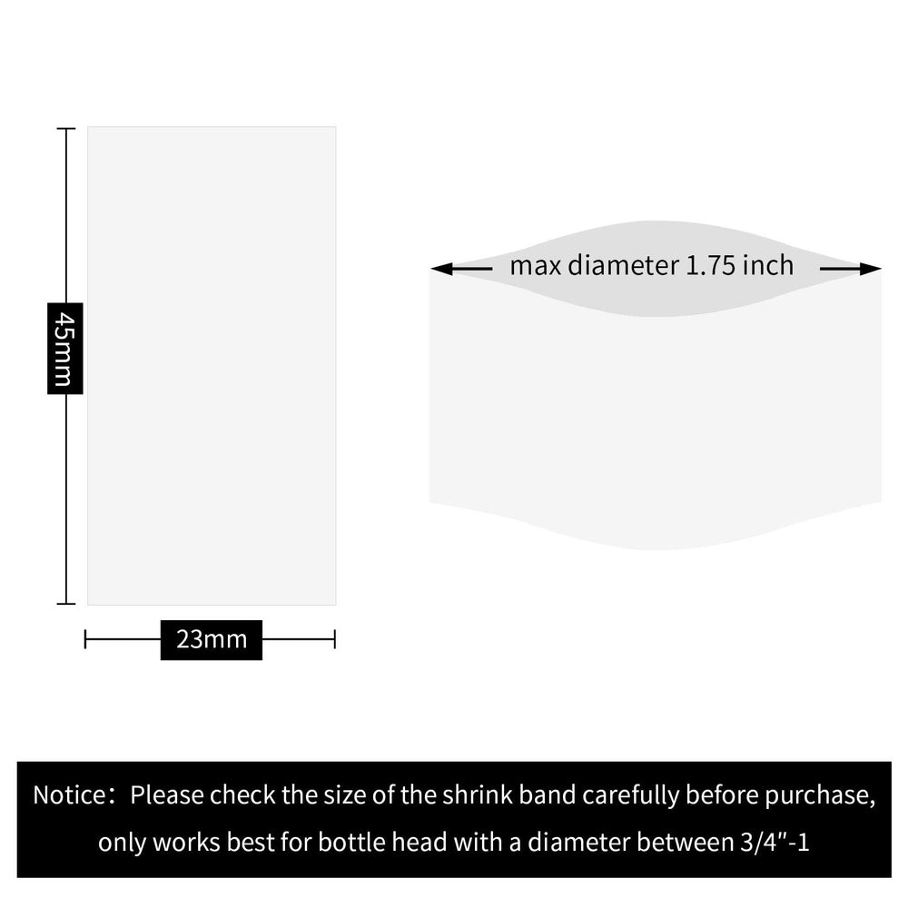 White Shrink Bands, 200 PCS White Perforated Heat Shrin