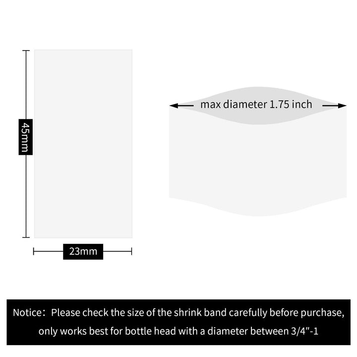 White Shrink Bands, 200 PCS White Perforated Heat Shrin