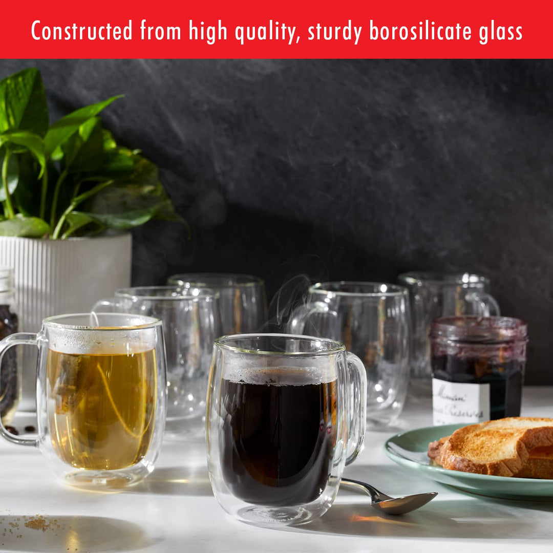 J.A. Henckels Coffee Mug 2 Piece, Clear