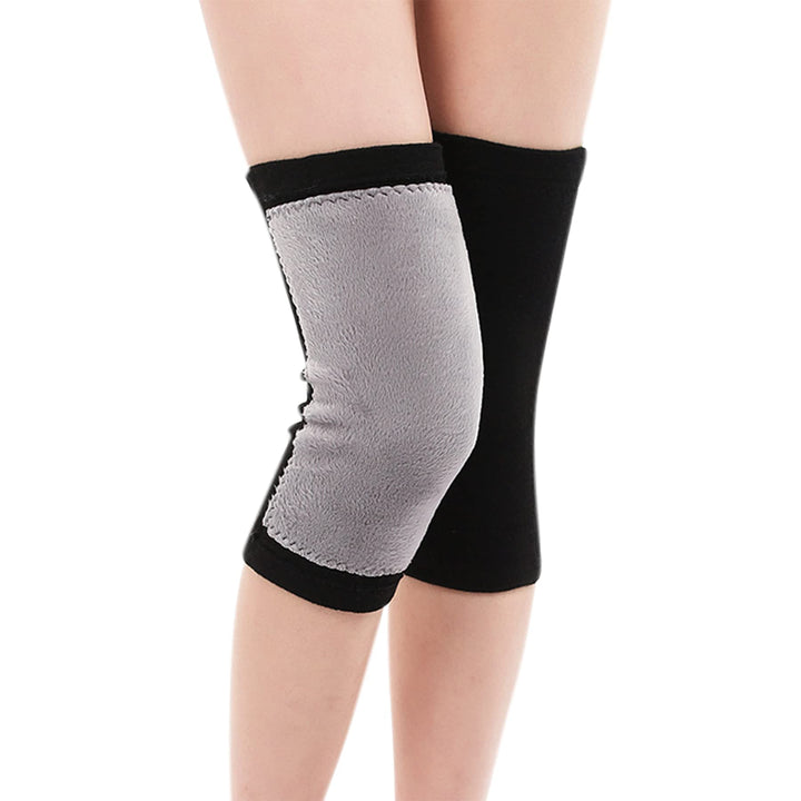 JUMISEE 1 Pair Cotton Compression Knee Sleeve for Men Women, Warm Fleece Lined Knee Brace Leg Support for Running Pain Management Arthritis Pain Relief Rheumatism