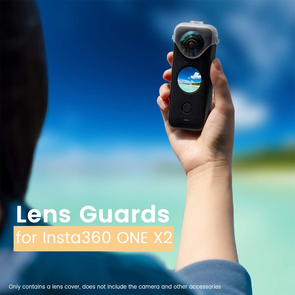 Lens Guards for Insta360 ONE X2, Transparent Protective Case for Insta 360 ONE X2 Panoramic Action Camera Accessory