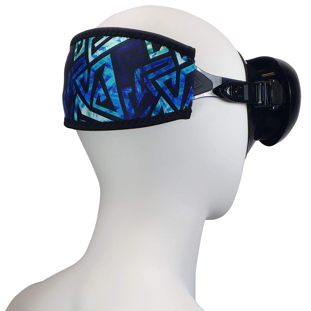 - Neoprene Cover for Dive and Snorkel Mask Strap (Ocean Blue)