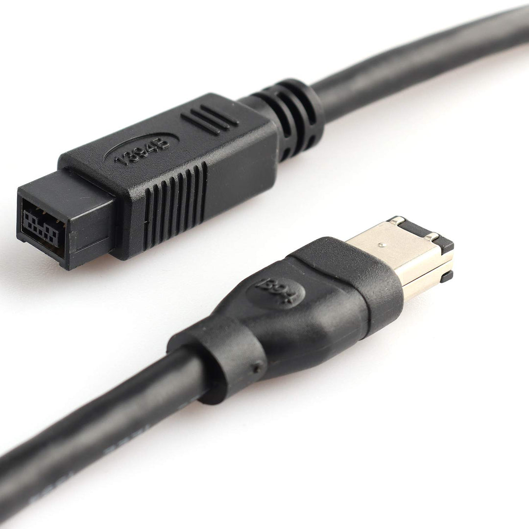 FireWire 800 to 400 9 to 6 pin Cable (9pin 6pin) 6FT, IEEE 1394 Firewire 800 9-pin/6-pin Cable 6 Feet(9 pin to 6 pin)