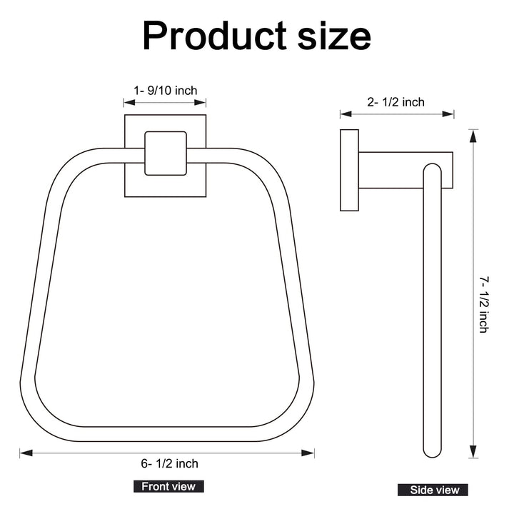 HouseAid Trapezoid Towel Holder for Bathroom, Stainless