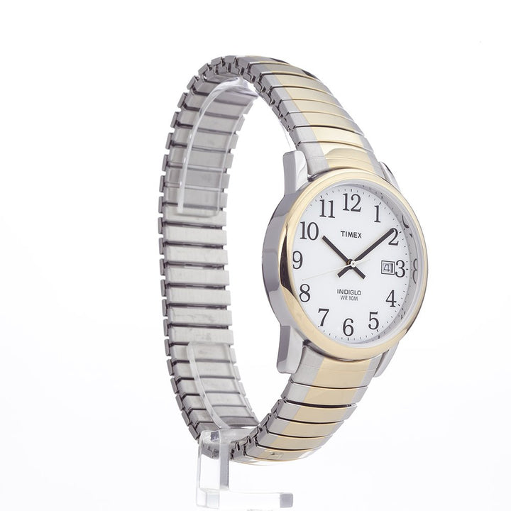 Men&#39;s Easy Reader 35mm Watch – Two-Tone Case White Dial with Two-Tone Tapered Expansion Band