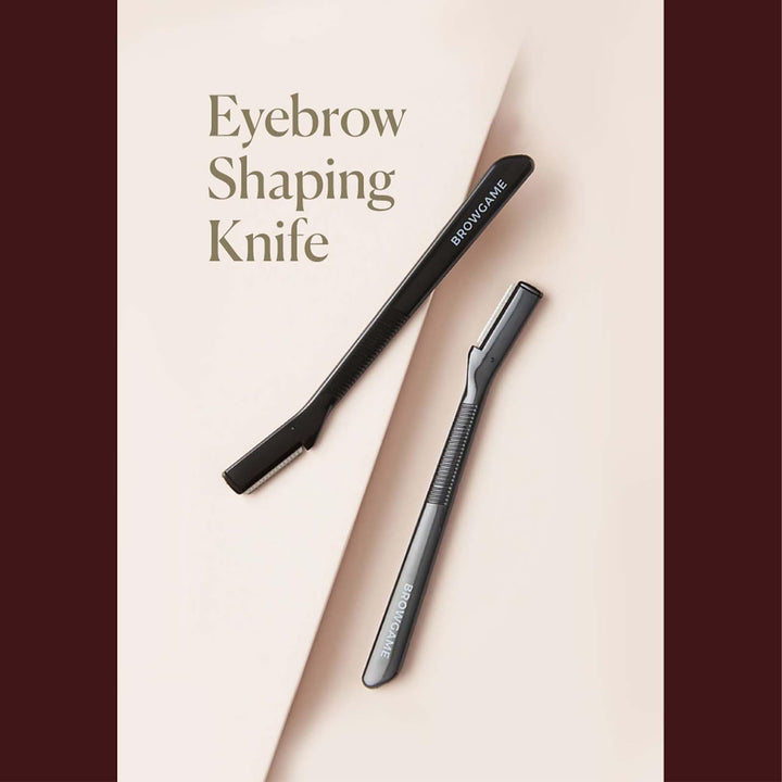 Eyebrow Shaping Knife Duo - Dermaplaning Tool For Flawless Brows And Skin - Reusable Razor For Brows, Neck, Lips, Cheeks, And Body - Painless Hair Remover With Easy-Grip Handle - 2 Pack