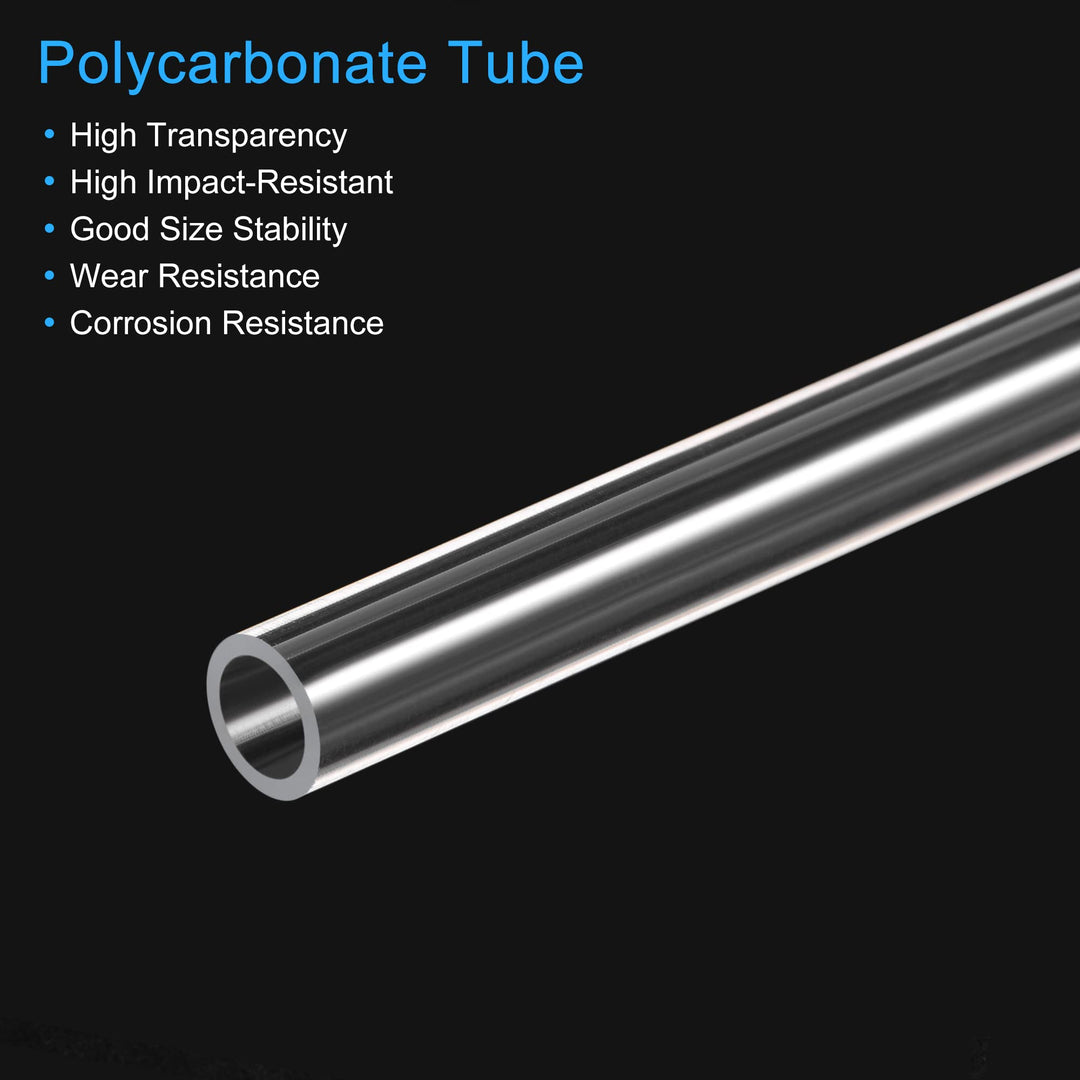 MECCANIXITY Clear Round Rigid PC Tube 12 Length 0.16 ID