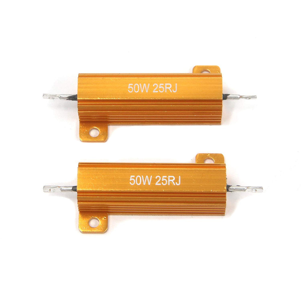 50W Watt Wirewound Resistors 25 Ohm Aluminum Case Resistor Mounted Resistor 4PCS