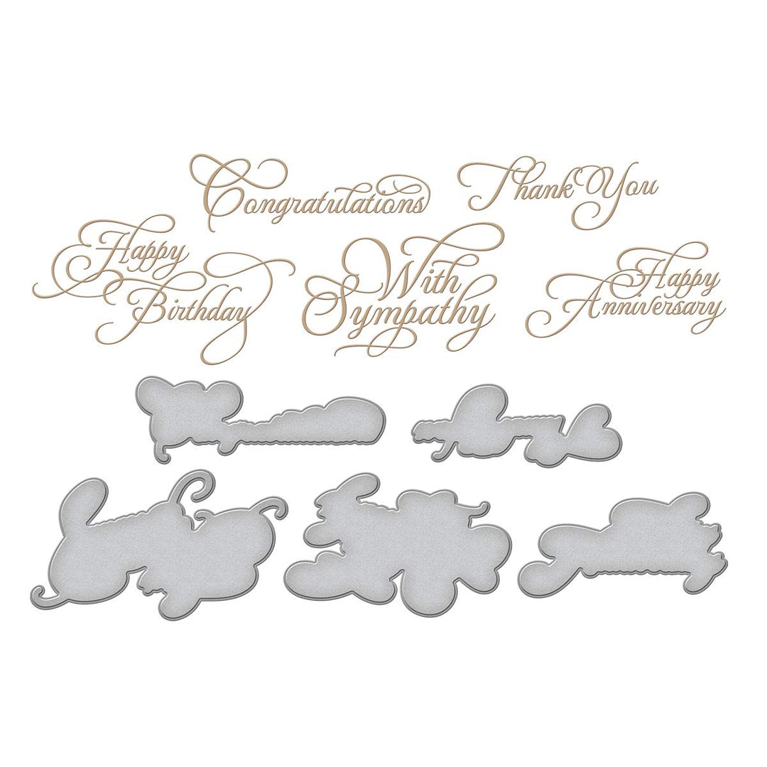 Elegant Occasion Sentiments by Becca Feeken Glimmer Hot Foil Plate, Metal