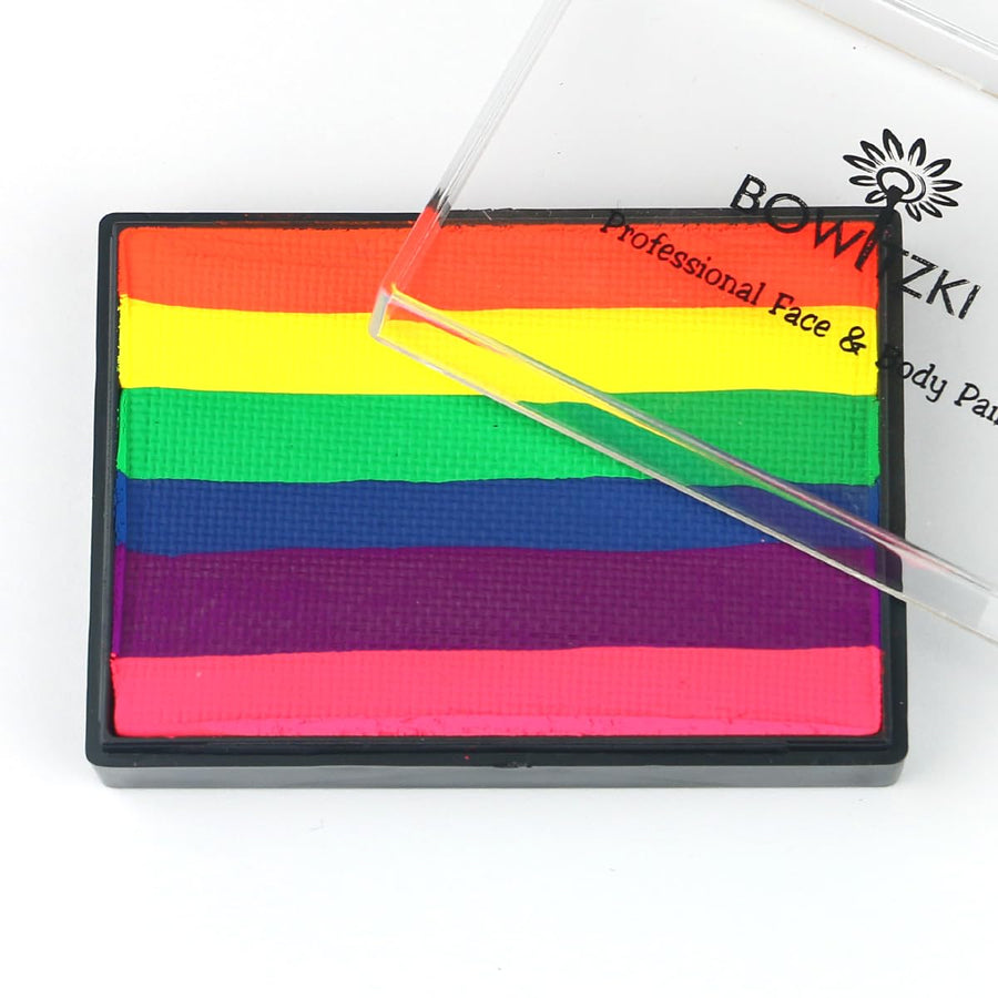 UV Glow Fluorescent Split Cakes Neon Rainbow Water Actived Liners Face Paints Body Painting Makeup 50g for Halloween