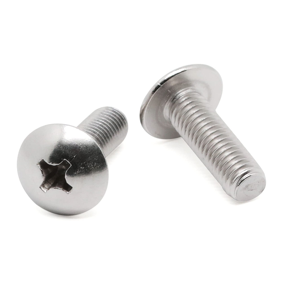 #8-32 x 5/8 Truss Head Machine Screws, 304 Stainless Steel 18-8, Bright Finish, Full Thread, 100 PCS