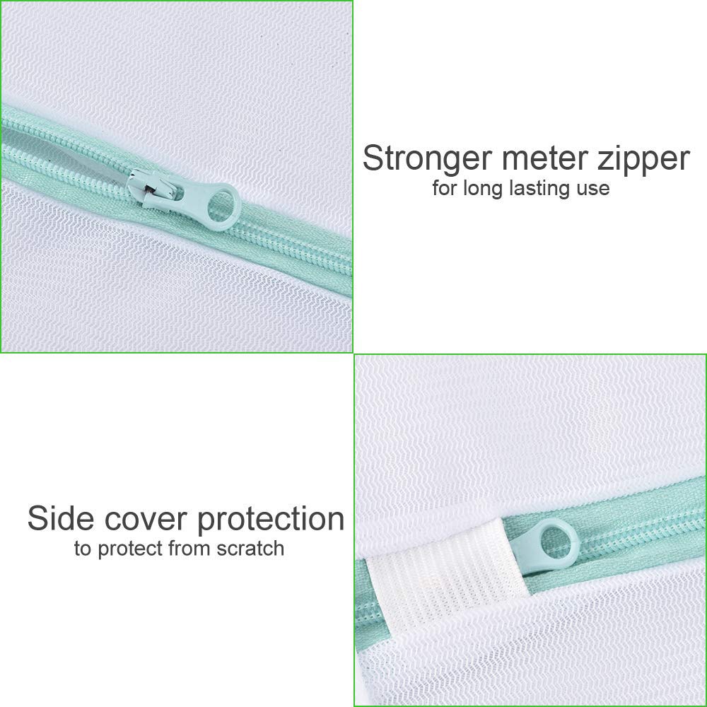 Mesh Laundry Bag for Delicates 2 Pack Garment Wash Bag 24 x 32 inch Zippered Large Washing Machine Bags for Sweater Dirty Clothes Washer Dryer Net Protector Travel College Dorm Organizer