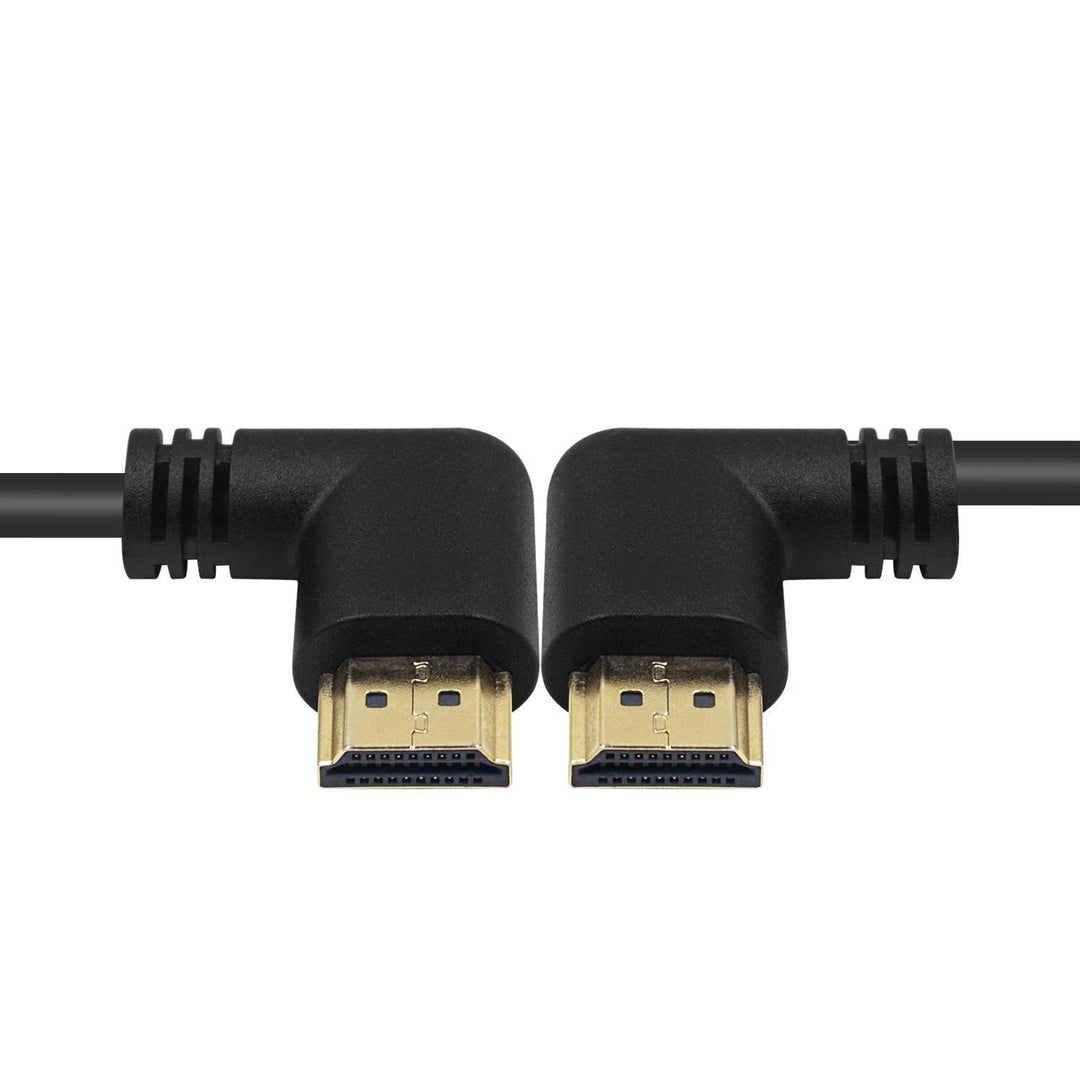 Poyiccot 90 Degree HDMI 2.0 Male to Male Cable, 1.5Ft /