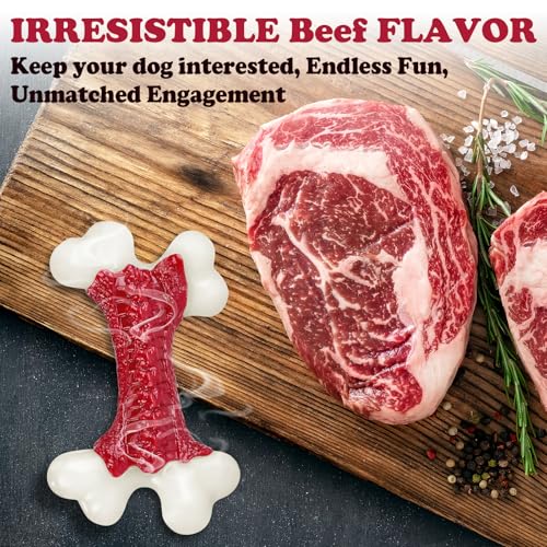 Tough Dog Toys, Toys for Aggressive Chewers Large Breed, Chew Dogs, Bone Toy Nylon Dogs Almost Indestructible