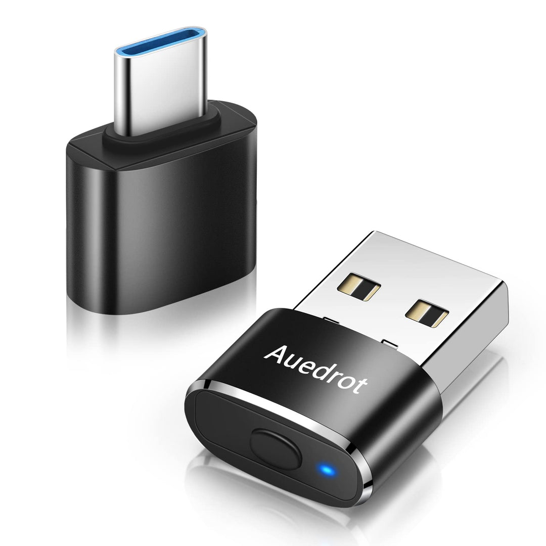 Mouse Jiggler Undetectable Metal USB Mouse Mover with Switch Button, Automatic Mini Mouse Shaker with 2 Jiggle Modes, Driver-Free, Plug &amp; Play, Keep Computer/Laptop Awake, with USB-C Adapter, Black