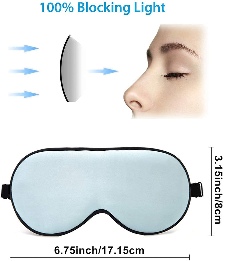 CHILDHOOD Super Soft Silk Sleep Mask with Adjustable St