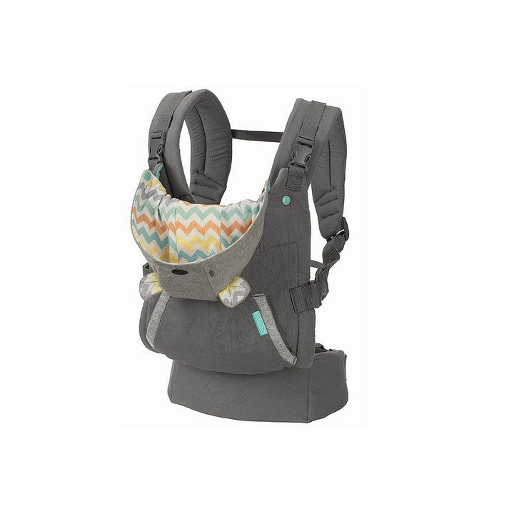 Infantino Cuddle Up Ergonomic Hoodie Baby Carrier Bundle Pack - Detachable Fox & Unicorn Hoodies, Storage Pocket, Lumbar Support, Facing-in or Backpack Positions for Newborns and Toddlers, 12-40 lbs.