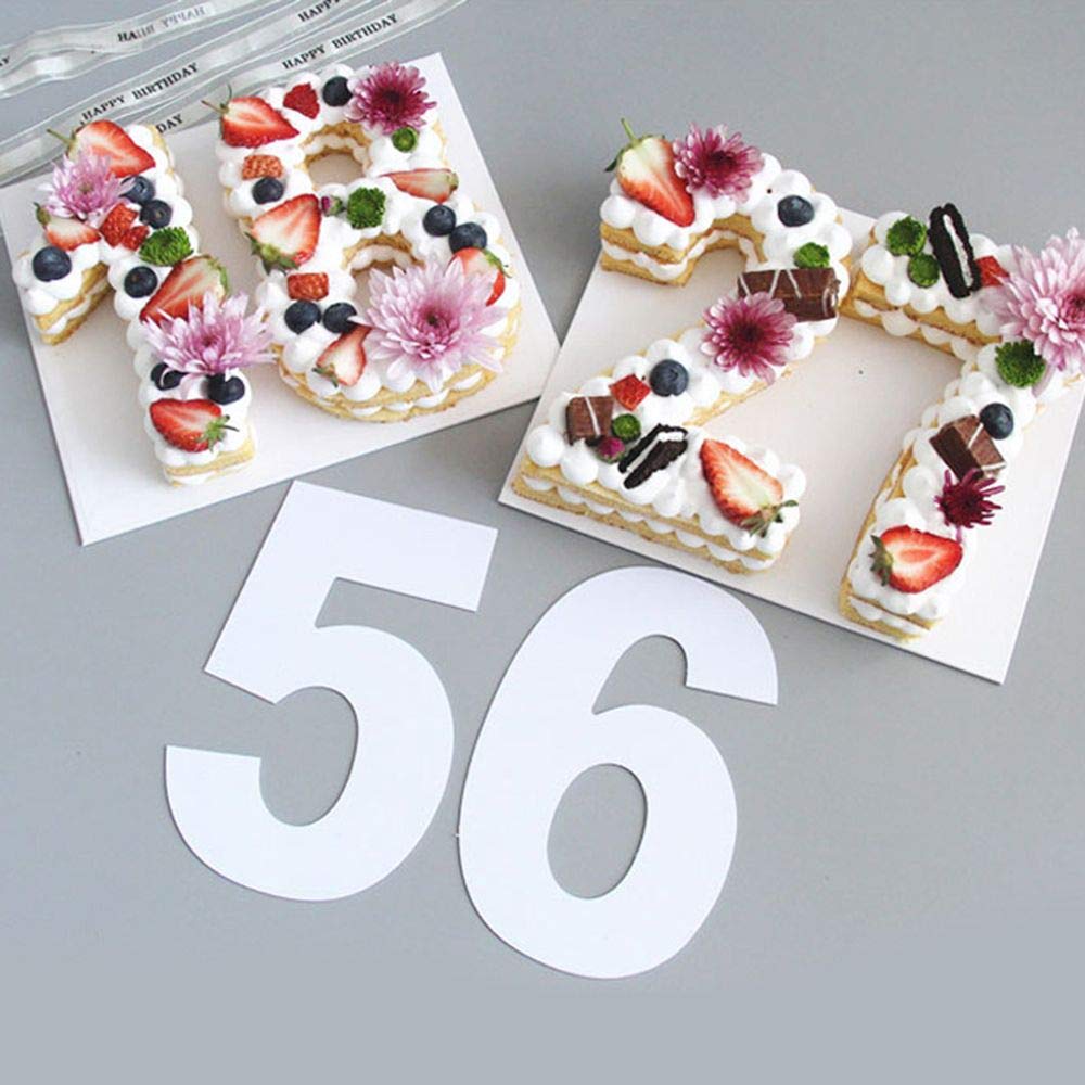 EORTA 0-8 Numeral Cake Stencils Molds 10 Inch Arabic Nu