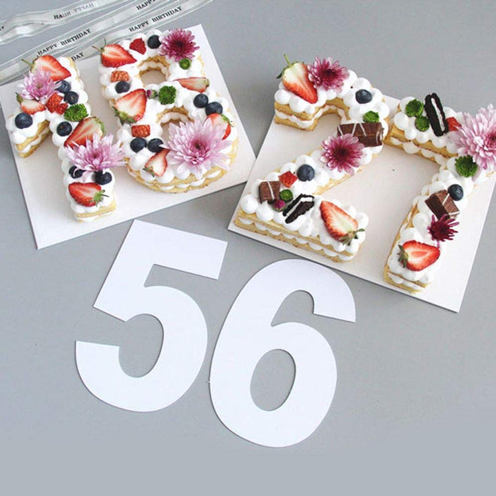 EORTA 0-8 Numeral Cake Stencils Molds 10 Inch Arabic Nu