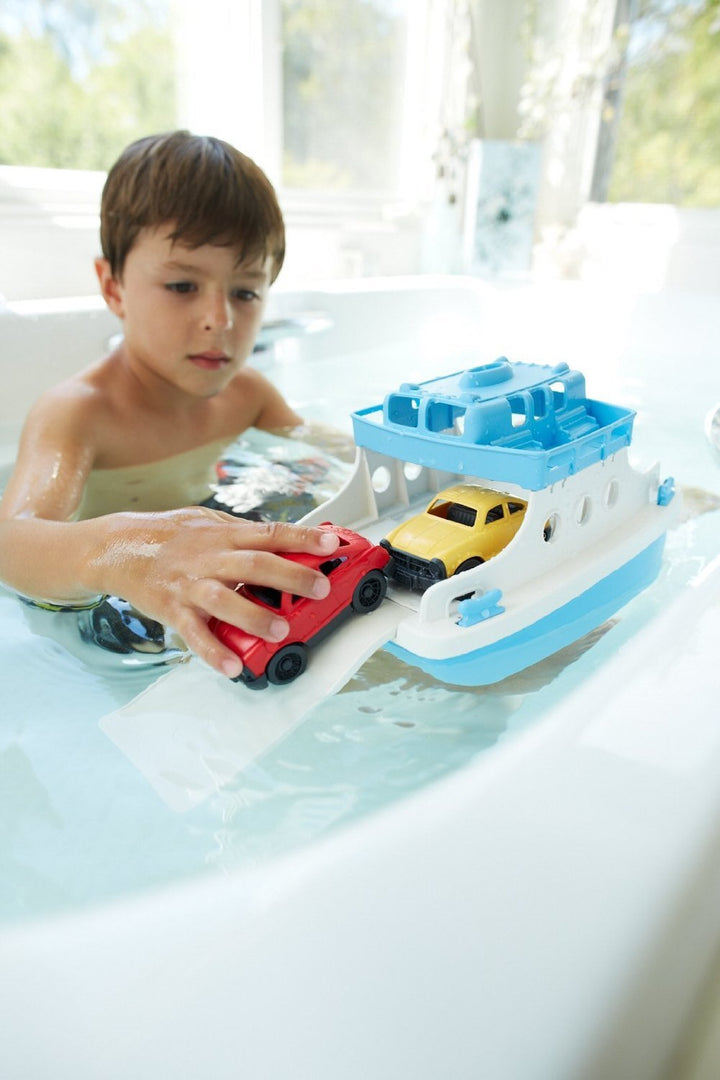 Ferry Boat with Mini Cars Bathtub Toy, Blue/White, Standard