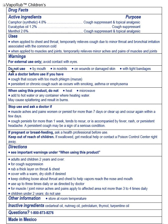 Vicks Vaporub Childrens Soothing Chest Rub Cough Suppressant Ointment, 1.76 Oz