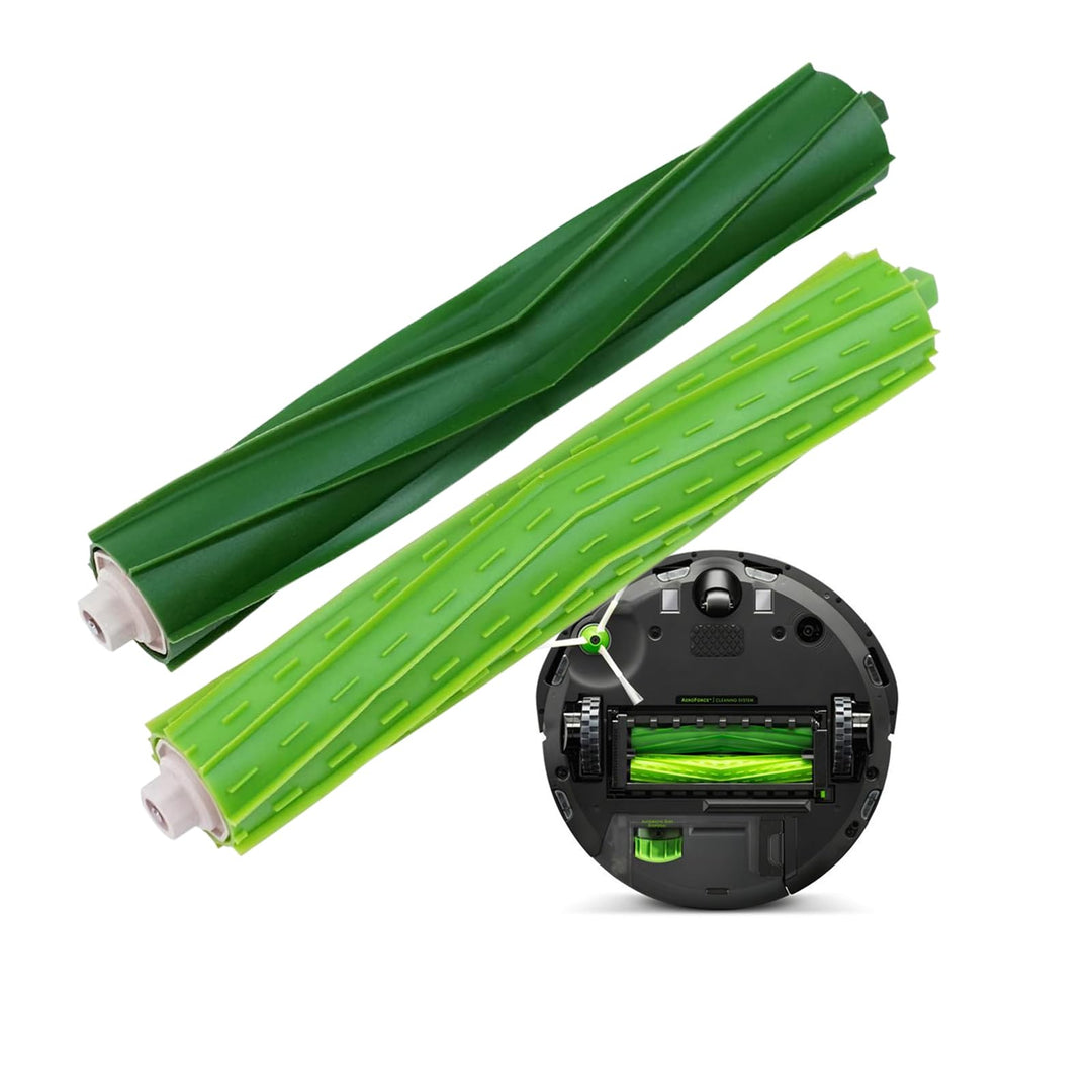 Fuyoda 2 Set Replacement Parts Roller Brushes Compatible for iRobot Roomba E&amp;I Series J7 J7+ i7 i7+ i3 i4 i6 i6+ i8 i8+Plus E5 E6 E7 Vacuum Cleaner Replacement Parts Accessory, Rubber Brush