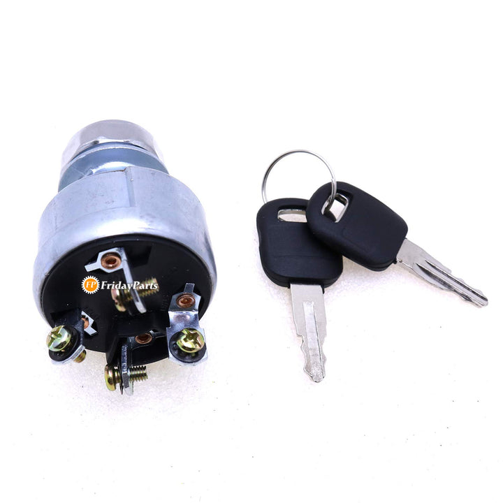 FridayParts Ignition Switch 4 Wire with 2 Keys 9G-7641 9G7641 for Caterpillar CAT Excavator 229 306 320 330 322 375