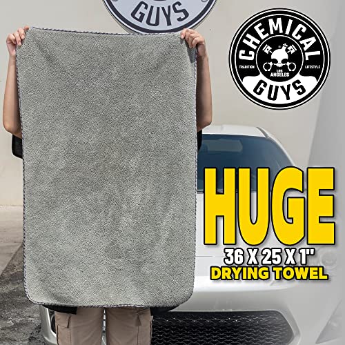 MIC1995 Woolly Mammoth Large, Super Absorbent and Soft Microfiber Towels for Cars - 36 x 25 Gray, Ideal for Car Lovers and Auto Enthusiasts - Car Detailing Towels