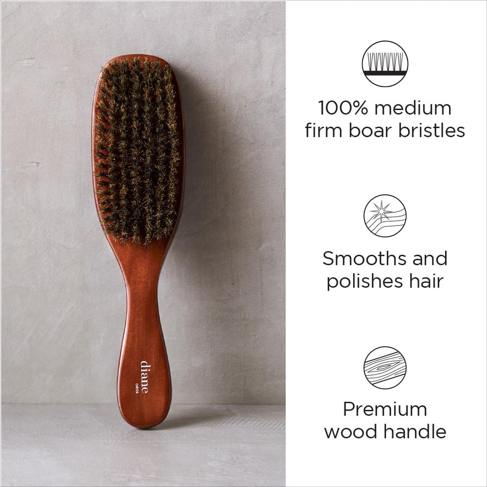 Men's Wave Brush with Boar Bristle (6 Counts)