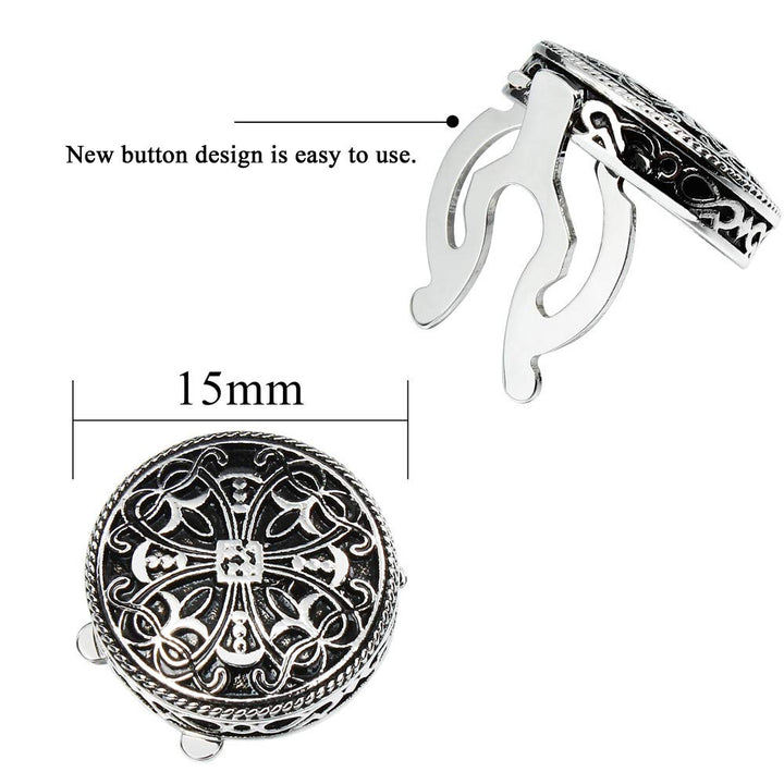 AMITER Button Covers for Men Vintage Cufflinks for Men’